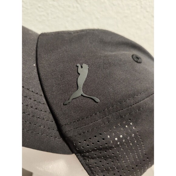 Puma Men's Fitted Baseball Cap Hat Black OSFA Adjustable Breathable RN100759 - Picture 4 of 9